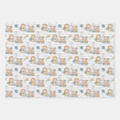 ブルーベビーエレファントリノライオン ラッピングペーパーシート (正面2)