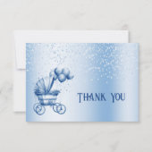 ブルーベビーカーサンキューカード サンキューカード (正面)