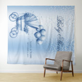 ブルーベビーカー背景 タペストリー (インサイチュ(横))