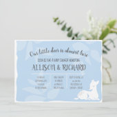 ブルーベビーガーデン鹿ちゃんベイビーシャワー招待状 招待状 (スタンド正面)