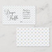 ブルーベビーキャリッジパターンおむつラッフルカード エンクロージャーカード (正面/裏面)