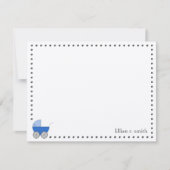 ブルーベビーキャリパーソナライズされたッジノートカード ノートカード (正面)