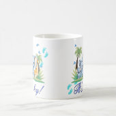 「ブルーベビーサファリ – 男の子だ!」 魔法熱リビール モーフィングマグカップ (中央)