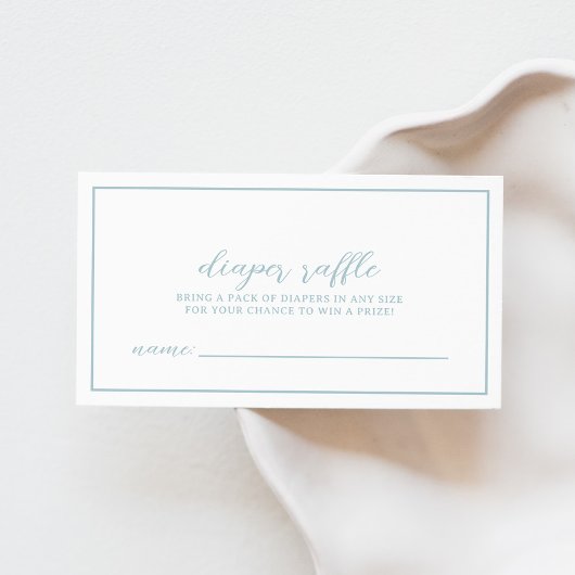 ブルーベビーシャワーおむつラッフルエンクロージャカード エンクロージャーカード