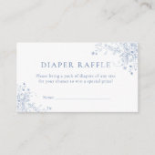 ブルーベビーシャワーおむつラッフルチケット エンクロージャーカード (正面)