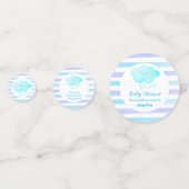 ブルーベビーシャワーかわいいクラウドテーブル紙吹雪 コンフェッティ (正面)