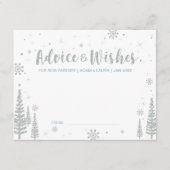 ブルーベビーシャワーアドバイスカードお母さん、両親 アドバイスカード (正面)