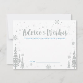 ブルーベビーシャワーアドバイスカードお母さん、両親 アドバイスカード