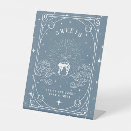 ブルーベビーシャワースイートデザートテーブル 台座サイン