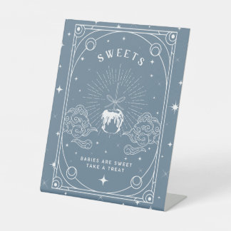 ブルーベビーシャワースイートデザートテーブル 台座サイン