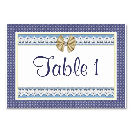 ブルーベビーシャワーテーブル番号 テーブルナンバー (正面)