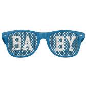 ブルーベビーシャワーパーティーサングラス レトロサングラス (正面)