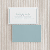 ブルーベビーシャワーブックベビー収納カード エンクロージャーカード