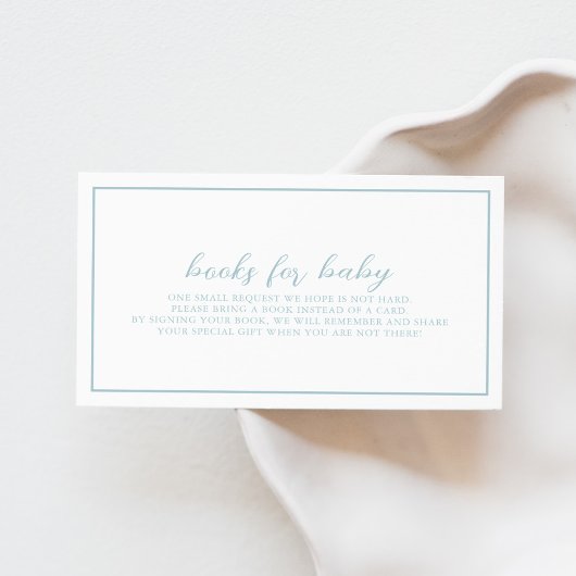 ブルーベビーシャワーブックベビー収納カード エンクロージャーカード