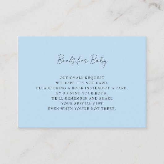 ブルーベビーシャワーベビー エンクロージャーカード (正面)