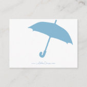 ブルーベビーシャワー傘おむつラッフルチケット エンクロージャーカード (裏面)