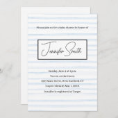 ブルーベビーシャワー招待状葉書 シーズンカード (正面/裏面)