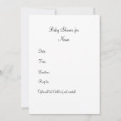 ブルーベビーシャワー招待状 招待状 (裏面)