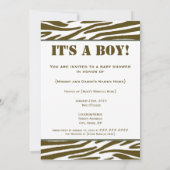 ブルーベビーシャワー招待状 招待状 (裏面)