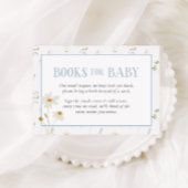 ブルーベビーシャワー春フローラボウおむつラッフル エンクロージャーカード