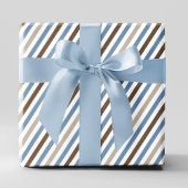 ブルーベビーシャワー男の子テディベア ラッピングペーパーシート