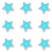 ブルーベビーシャワー9つ星 シール (正面)