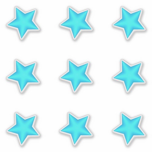 ブルーベビーシャワー9つ星 シール (正面)