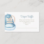 ブルーベビーシューズおむつラッフルエンクロージャカード エンクロージャーカード (正面)