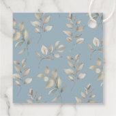 ブルーベビーシューズ赤ちゃんシャワーありがとうメッセージカード フェイバータグ (裏面)