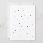 ブルーベビースターダストスターズウォーターカラーベビーシャワー 招待状 (裏面)