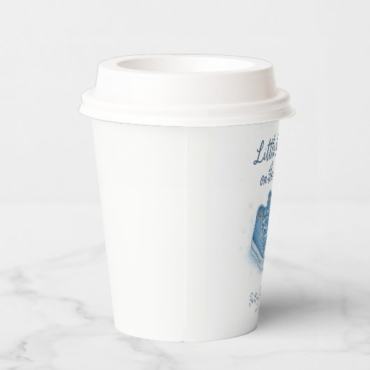 ブルーベビースニーカー赤ちゃんシャワー 紙コップ (右)