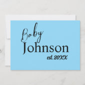 ブルーベビーセット年の祖父母のお知らせ 案内状 (正面)