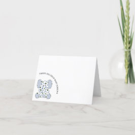 ブルーベビーゾウ サンキューカード