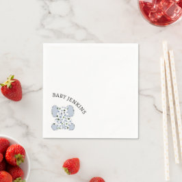 ブルーベビーゾウ スタンダードカクテルナプキン