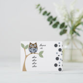 ブルーベビーフクロウ 名刺 (スタンド正面)