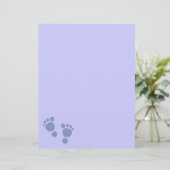 ブルーベビーフットプリント男の子だ！レターヘッド紙1 (スタンド正面)