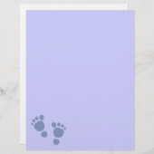 ブルーベビーフットプリント男の子だ！レターヘッド紙1 (正面/裏面)