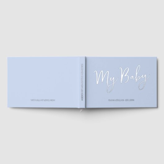 ブルーベビーブックフォイルド台本お母さん用記念テープ ゲストブック (全面)