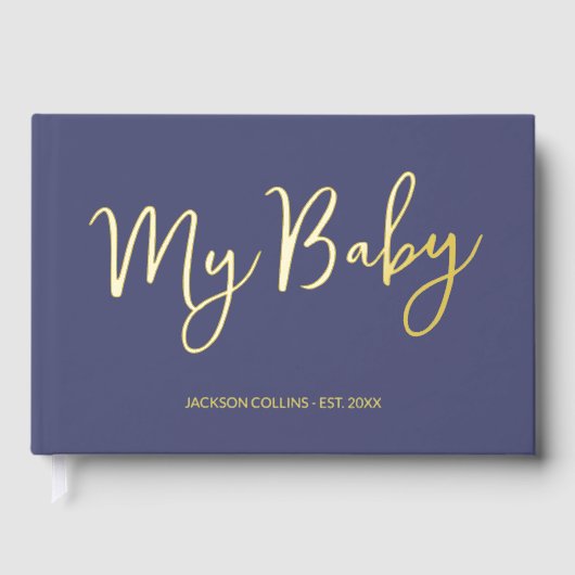 ブルーベビーブックフォイルド台本お母さん用記念テープ ゲストブック (正面)