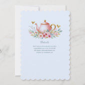 ブルーベビーブルーイング茶パーティーシャワーフローラブランチ 招待状 (裏面)