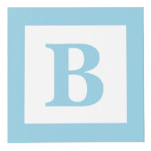 ブルーベビーブロックソノグラム妊娠記念写真 フォトキューブ (正面)