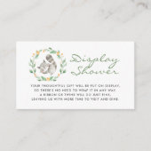 ブルーベビーブーティベビーシャワー表示シャワー エンクロージャーカード (正面)