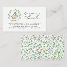 ブルーベビーブーティベビーシャワー表示シャワー エンクロージャーカード