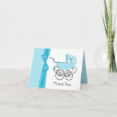 ブルーベビープラムありがとうノートカード サンキューカード (正面)