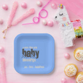 ブルーベビープレートの恵み – スクエア ペーパープレート (パーティー)