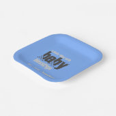 ブルーベビープレートの恵み – スクエア ペーパープレート (傾斜あり)