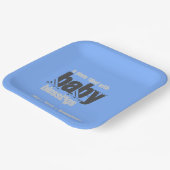 ブルーベビープレートの恵み – スクエア ペーパープレート (傾斜あり)