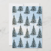 ブルーベビーベビーシャワー外は寒い 招待状 (裏面)