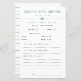 ブルーベビーモダンシャワーアドバイスと予測