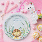 ブルーベビーライオンキュブダスティブルーベビーシャワー ペーパープレート (パーティー)